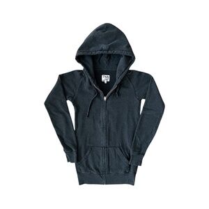 Vintage TNA Aritzia Crop Hoodie Full Zip Fleece Sweater Grey Women's Size XXS